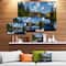 Designart - Mountain Lake Surrounded by Trees - Landscape Canvas Art Print